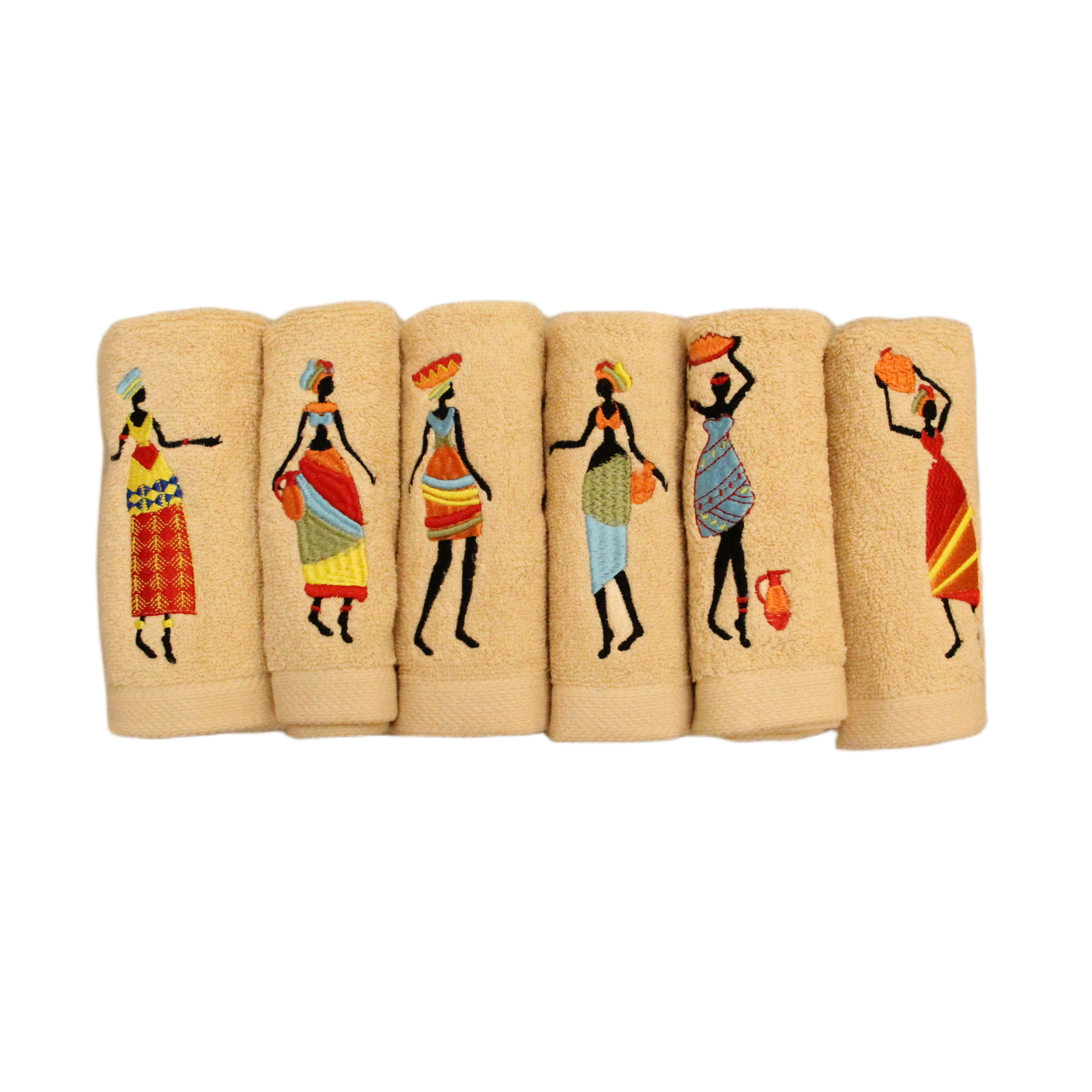 1218B – فوط ضيوف تراثية مقاس 30 × 30 سم – طقم من 6 قطع